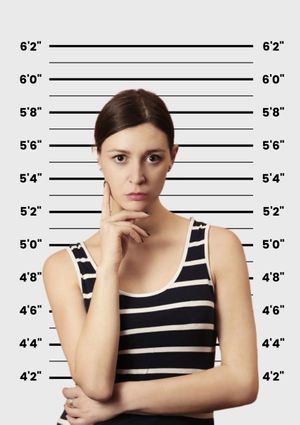 funny, female, woman, White Mugshot Poster Template