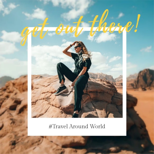 Travel Around World Instagram Post