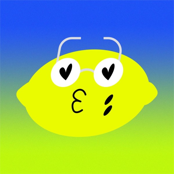 Blue Green Gradient Lemon Funny Discord Profile Picture