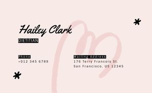 restaurant, life, dish, Pink Art Of Food Business Card Template