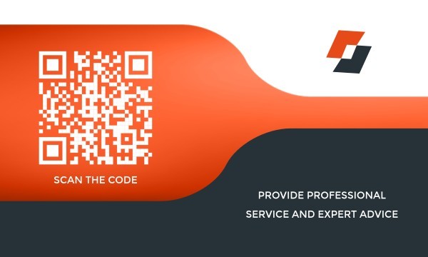 Laranja Preto Branco Moderna Empresa de Consultoria QR Code