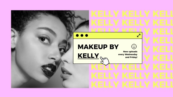 Pink Vintage Makeup Youtube Banner