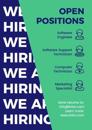 net, internet, employment, We Are Hiring Flyer Template