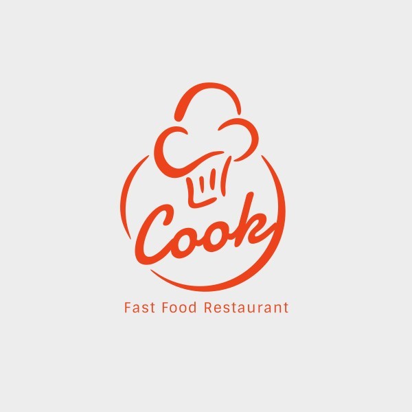 Orange Simple Fast Food Restaurant