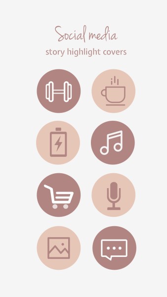Beige And Brown Simple Icons