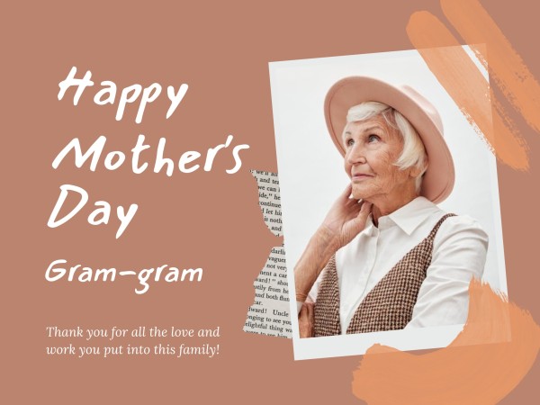 Brown Happy Mother's Day