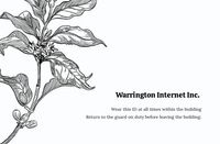 working id card, company, job, Black And White Illustration Floral Business Card ID Card Template