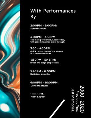 tour, concert, musician, Summer Music Festival Program Template