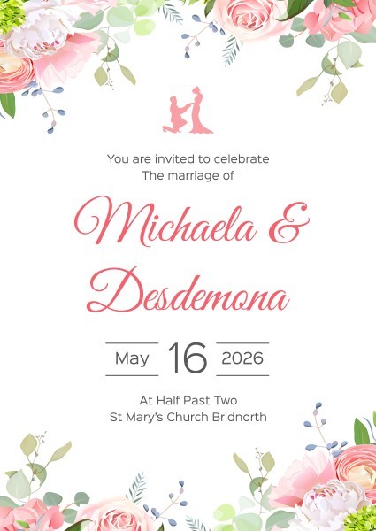 White And Pink Floral Wedding