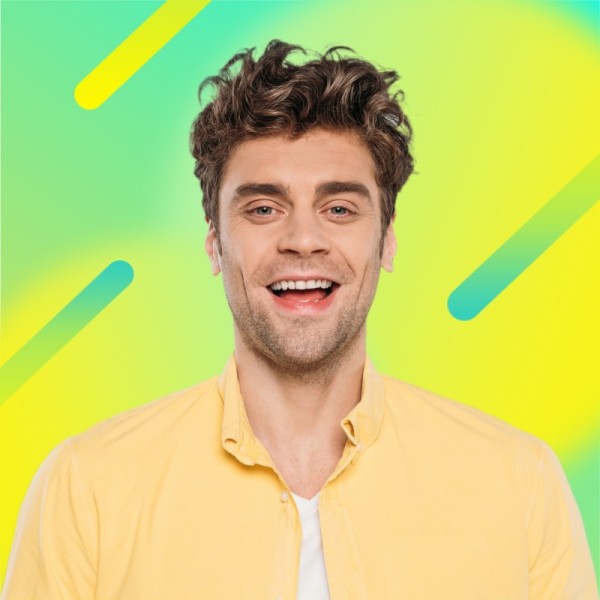 Immagine del profilo sfumata verde