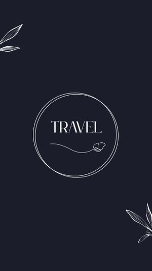 instagram story, circle frame, flower, Black Minimal Line Art Instagram Highlight Cover Template