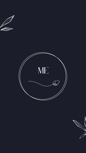 instagram story, circle frame, flower, Black Minimal Line Art Instagram Highlight Cover Template