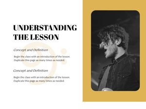classical music, presentation, marketing, Red Classical Jazz Guitar Music Slides 4:3 Template