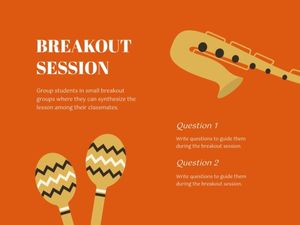 classical music, presentation, marketing, Red Classical Jazz Guitar Music Slides 4:3 Template