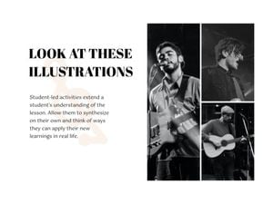 classical music, presentation, marketing, Red Classical Jazz Guitar Music Slides 4:3 Template