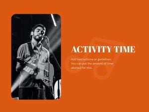 classical music, presentation, marketing, Red Classical Jazz Guitar Music Slides 4:3 Template
