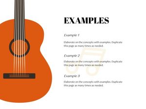 classical music, presentation, marketing, Red Classical Jazz Guitar Music Slides 4:3 Template
