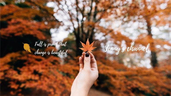 Yellow Fall Leaves 유튜브 배너