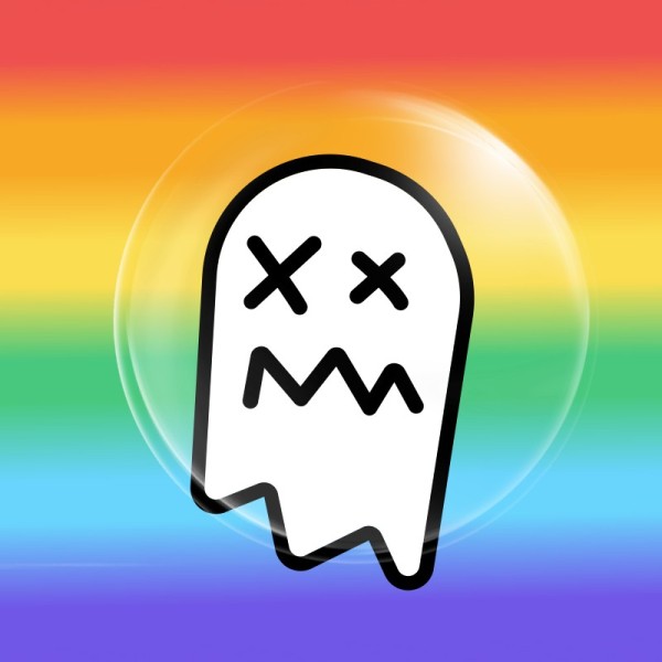Colorful Funny Bubble Ghost Discord Profile Picture
