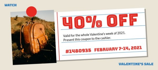 Rode Valentijn Sale Cadeaubon