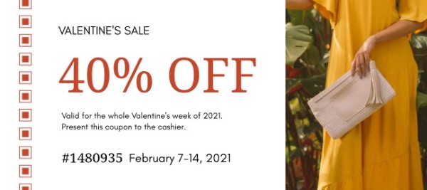 Witte Rode Valentijnsdag Sale Cadeaubon