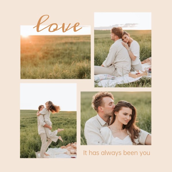 Beige Love Pasangan Valentine Kolase