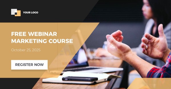 Yellow Marketing Course Banner Ad