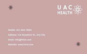 rehabilitation centre, medical, simple, Pink Health Care Recovery Treatment Business Card Template