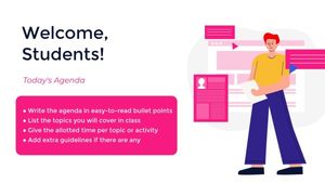education, primary school, presentation, Red Mathematics Lesson Slides Template