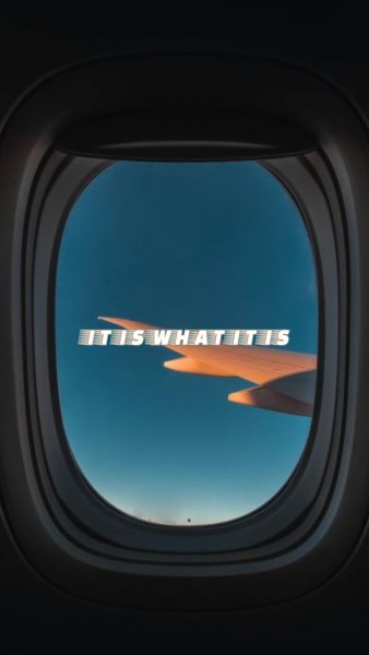 Black Airplane Window Quote