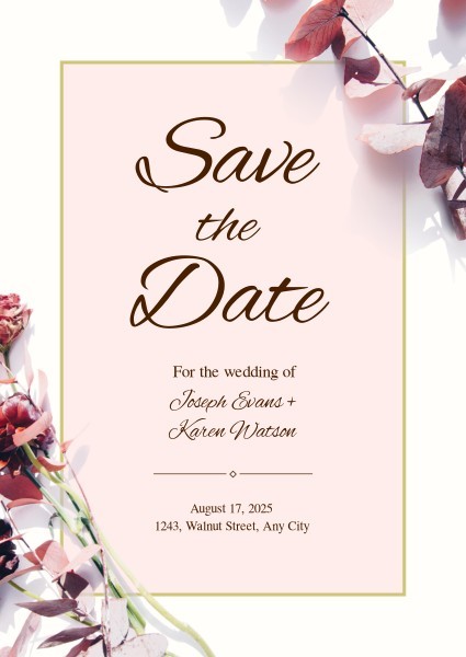 White And Pink Botanical Wedding