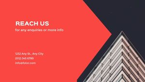presentation, life, architecture, Red Business Project Slides Template