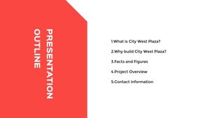 presentation, life, architecture, Red Business Project Slides Template