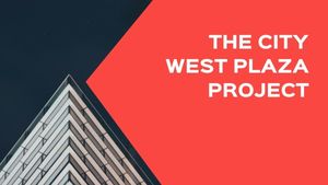 presentation, life, architecture, Red Business Project Slides Template