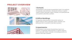 presentation, life, architecture, Red Business Project Slides Template