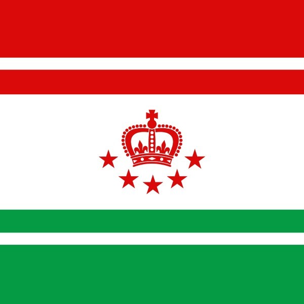 Red And Green Crown Flag