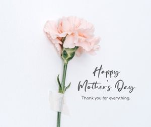 mothers day, mother day, greeting, White Minimalist Happy Mother's Day Facebook Post Template