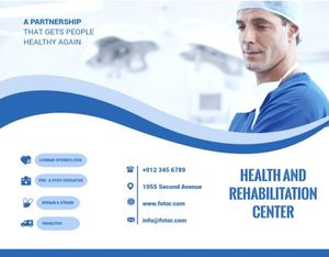 marketing, business, company, Health Center  Brochure Template