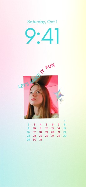 Calendrier Pastel Dégradé