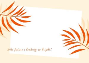 leaf, time, daily, Simple Leaves Best Wishes Postcard Template