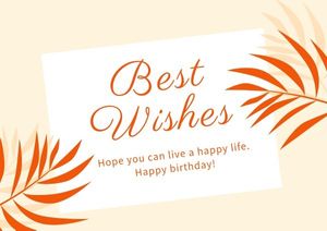 leaf, time, daily, Simple Leaves Best Wishes Postcard Template