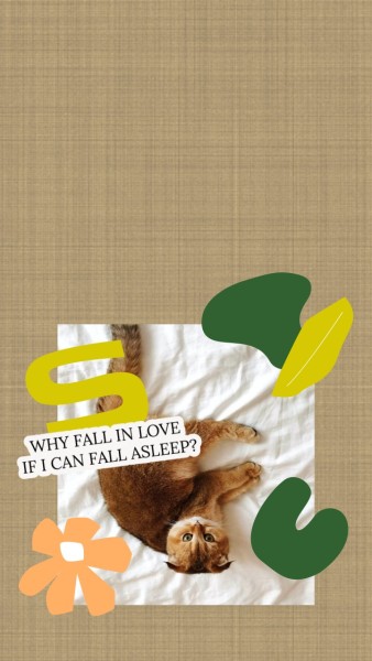 Brown Cat Love Quote Wallpaper