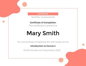 certificate of membership, membership, school, Completion Certificate Template