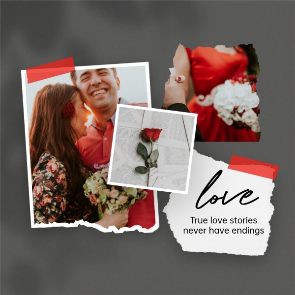 Rote und schwarze Scrapbook-Collage