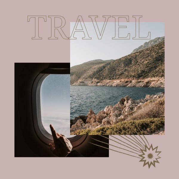 粉紅色旅行海線飛機視窗