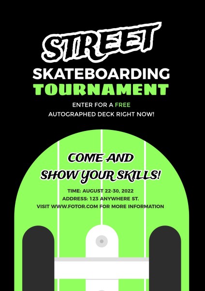 Green Skateboard Tournament