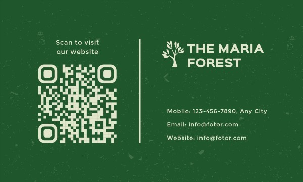 Green Simple Illustration Organização Ambiental QR Code
