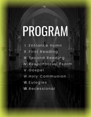 rundown, program list, list,  Black Sunday Worship Service Church Program Template