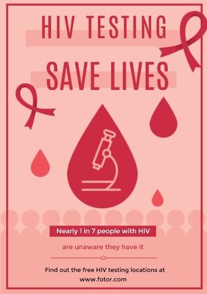posters, aids, disease, HIV Testing Poster Template