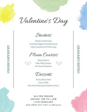 dinner, cuisine, dishes, Simple Valentine Food Sale Menu Template
